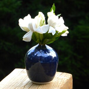 Porcelain indigo bud vase image 4