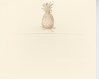 5 X 7 NOTECARD - GOLD PINEAPPLE