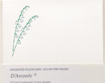 Lily-of-the Valley Foldover Tent Placecard