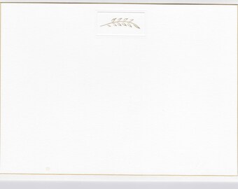 Gold Branch/Gold Beveled Border Correspondence ard