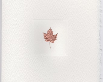 Copper Maple Leaf Foldover Note