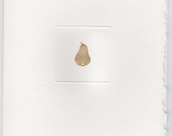 Gold Pear Foldover Note