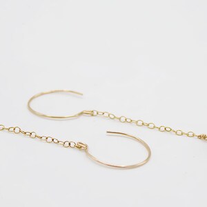 Simple Chic Business Casual Pink Tourmaline Earrings - 14k Gold Sophisticated Style image 11