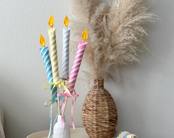 Birthday Party Decor, Decorative Candles, Unique Keepsake, Birthday Wand