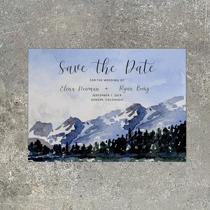 Colorado Mountain Sky Wedding Save the Date Digital Download
