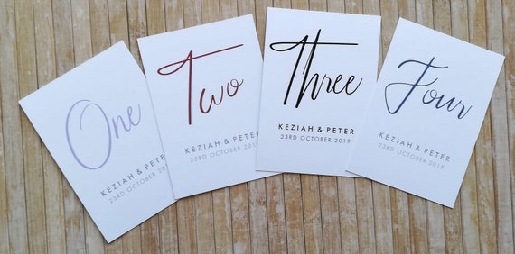 Personalised Modern Calligraphy Save the Date A7 Card with Gem