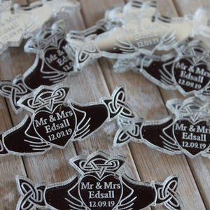 CLADDAGH Irish Heart, Hands and Crown Romantic Love Symbol PERSONALISED Wedding & Party Table Confetti Scatter Favours