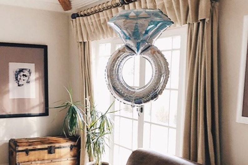 Platinum Engagement Ring Balloon Classy Hen Party Decorations Etsy