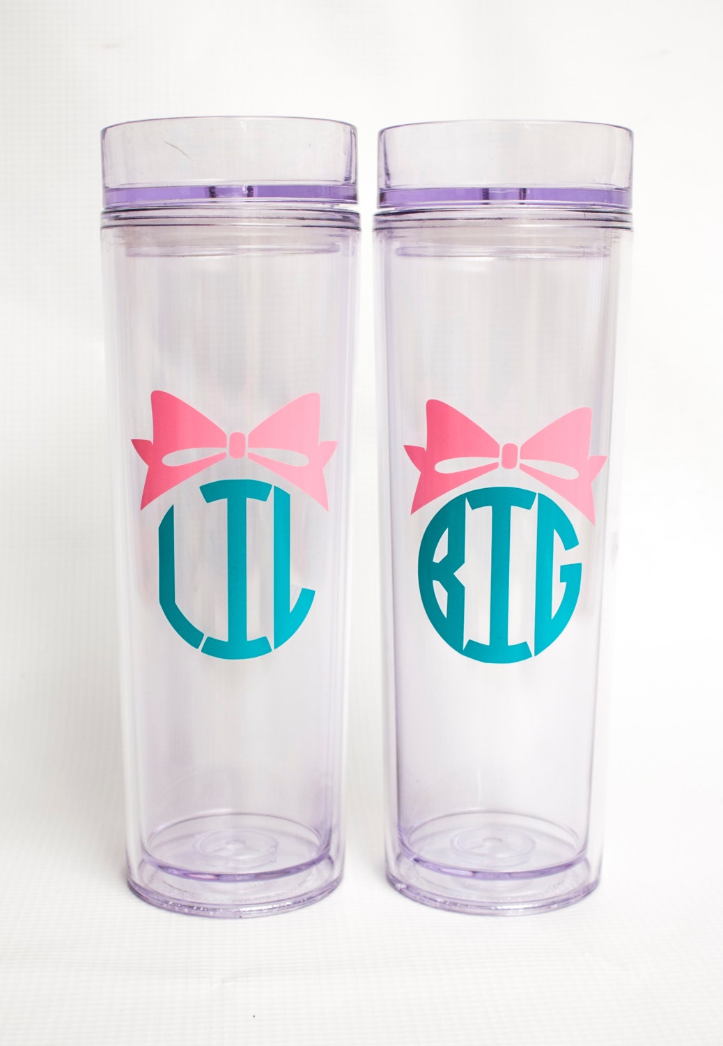 Personalized Big Sis/ Little Sis/ Lil Sis/ Skinny Tumbler/ | Etsy