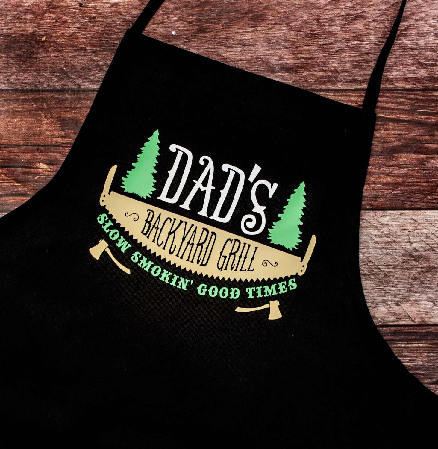 Bbq Apron Dad S Backyard Grill Father S Day Gift For Him Grill
