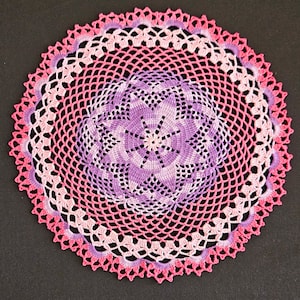 Round crochet doily. Crochet mandala.  Crochet table centrepiece
