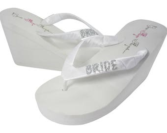 Bridal Flip Flops Etsy