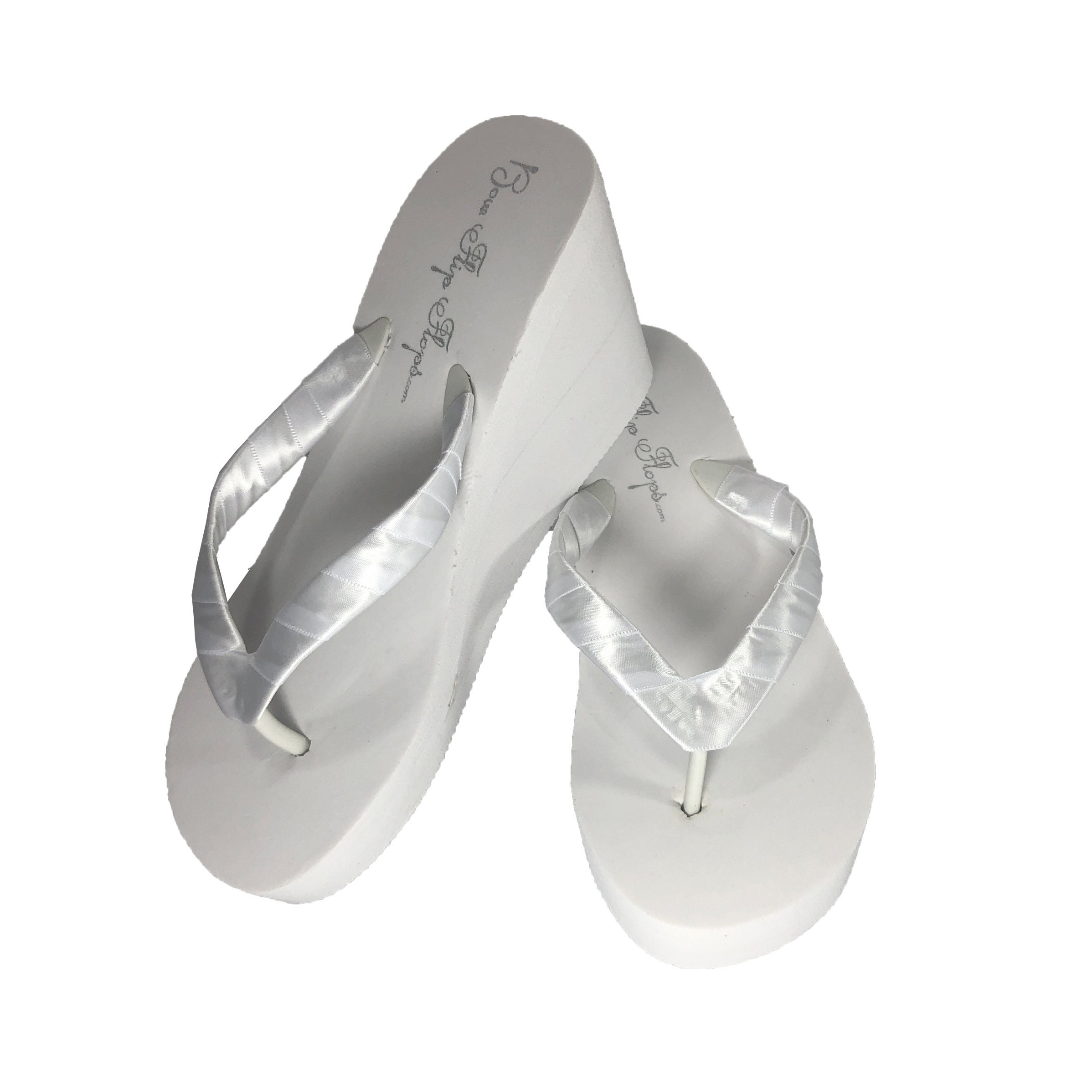 plain white flip flops