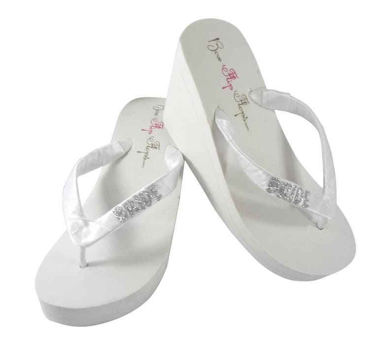 etsy bridal flip flops
