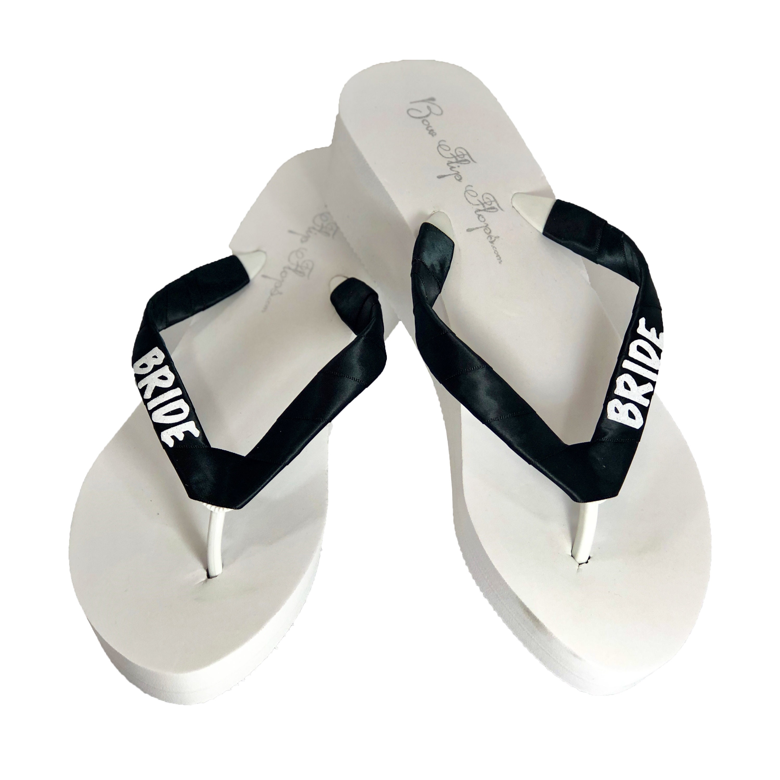 bridal flip flops ivory