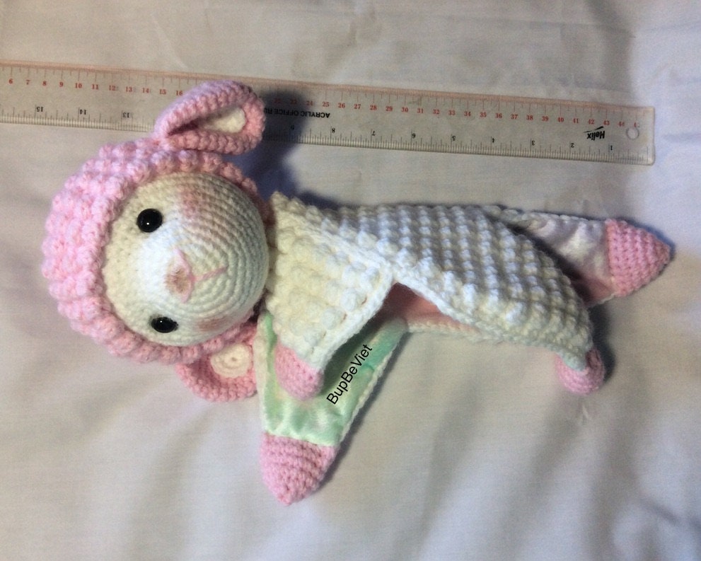 Sheepy De Cutie Stuffed Animal Security Blanket Crochet Gift Etsy