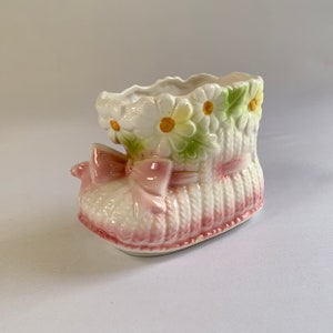 vintage ceramic baby shoe
