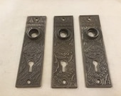 Antique Eastlake Door Plate, Geometric with Fan