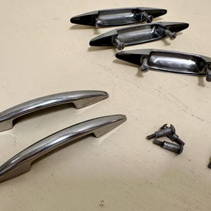 Lot of 5 MCM Chrome Drawer Pulls - Cleaned & Polished