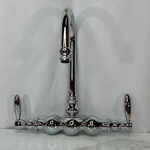 Goose Neck Chrome Faucet w/ Spacer Fittings (New)