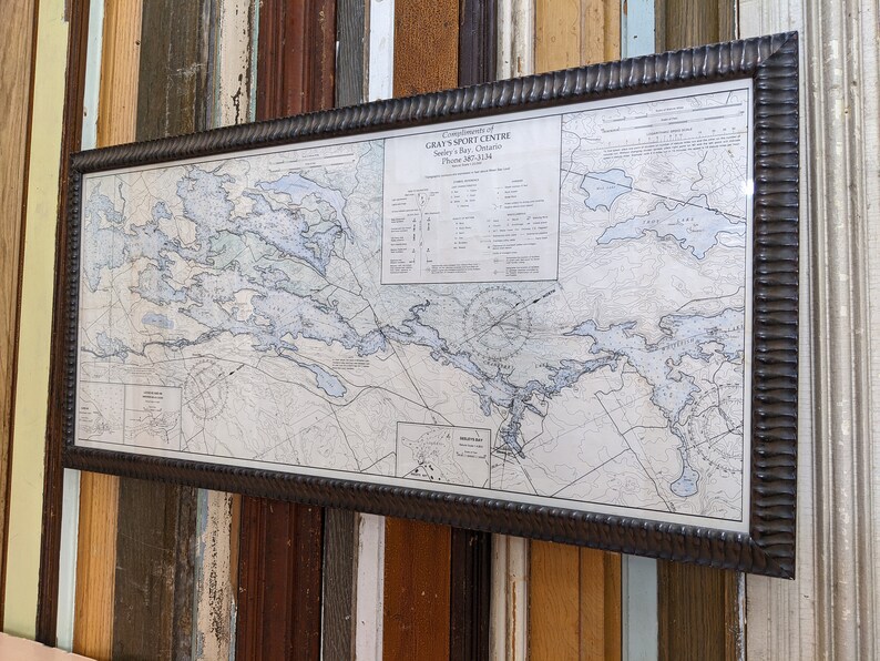 Framed Vintage Topographic Map of Seeley's Bay Ontario Etsy