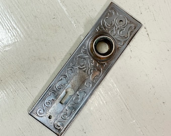 Antique Stamped Steel Door Plate