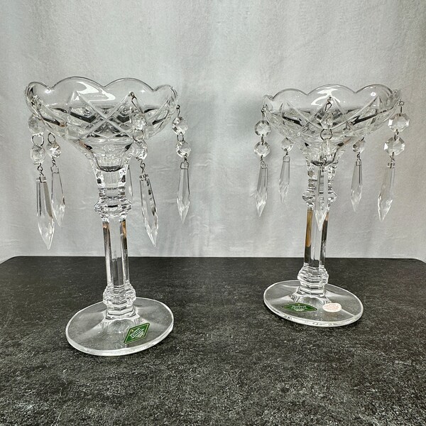 Shannon Crystal Candle Holders Etsy