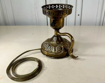 Vintage Brass Hurricane Lamp