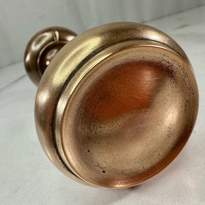 Vintage Stamped Brass Door Knob Set