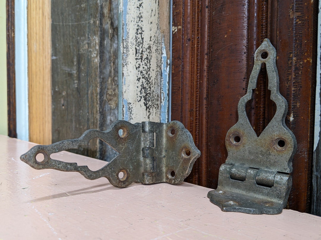 Vintage Pair of Ice Box Hinges Antique Hardware for Restorations Etsy