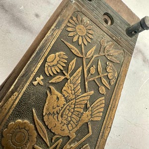 Antique Eastlake Door Bell Wire Guide Plate – Nashua Multi Connectors – Circa 1870