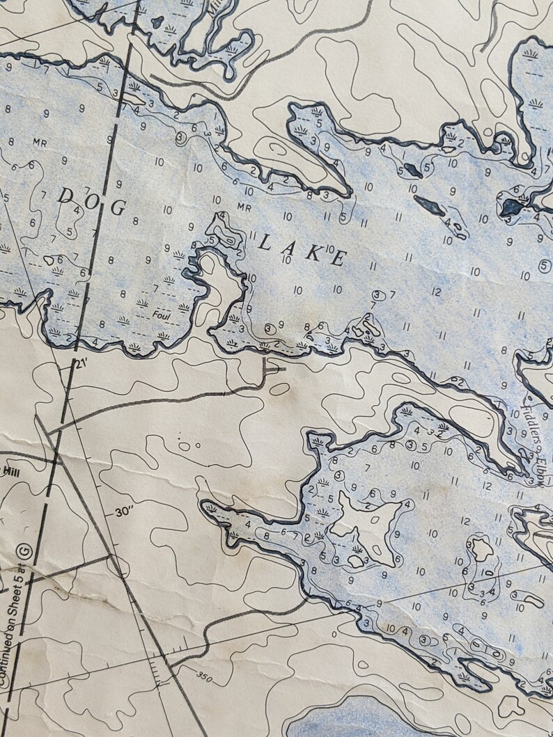 Framed Vintage Topographic Map of Seeley's Bay Ontario Etsy