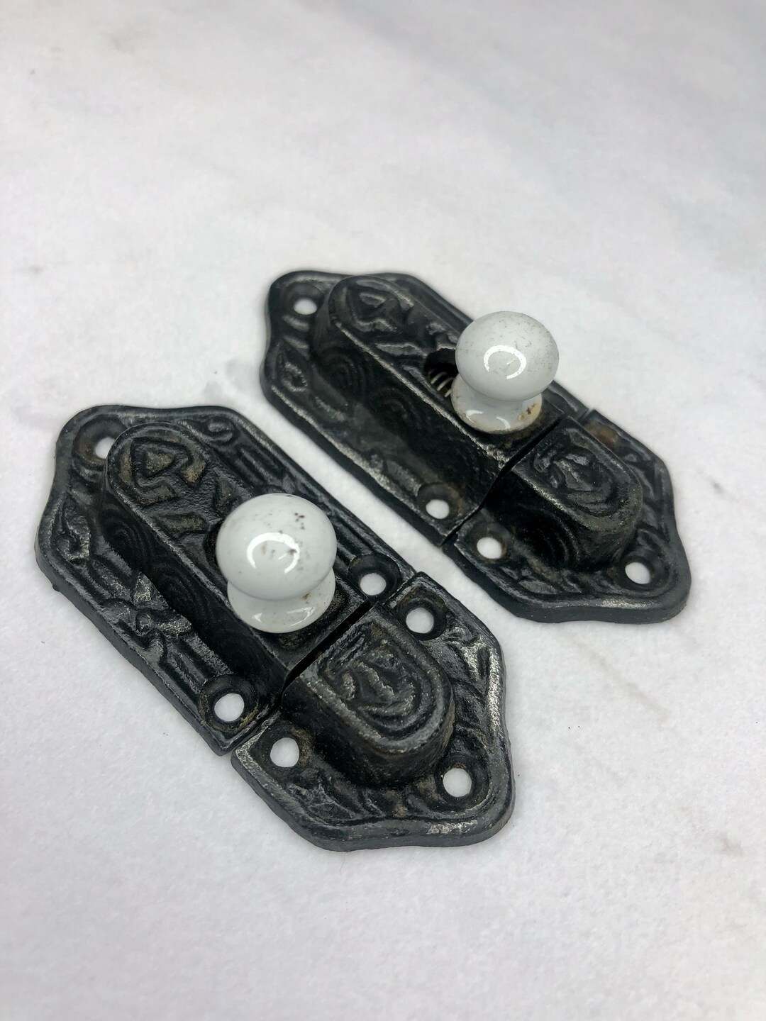 Set of 2 Cast Iron Eastlake Spring Latches Etsy