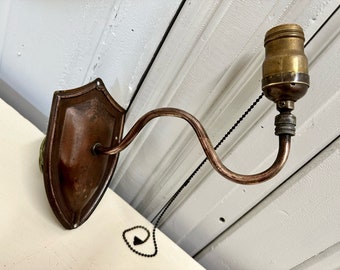 Antique Brass Arm Wall Sconce