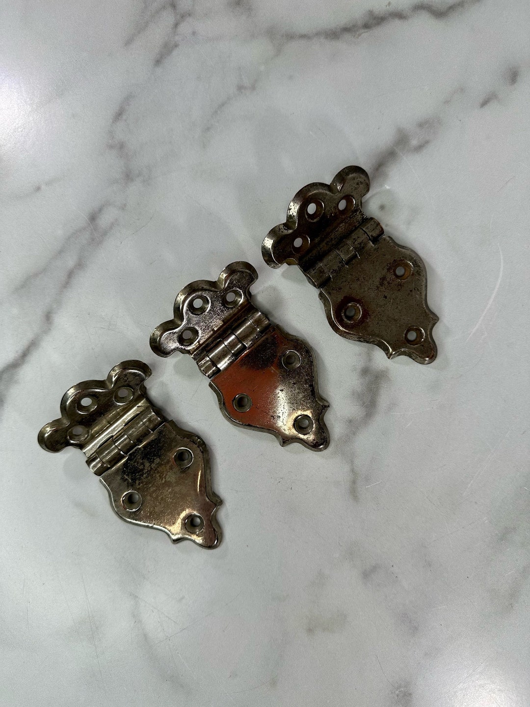 Set of 3 Vintage Ice Box Hinges Etsy