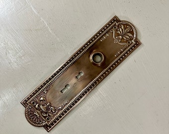 Antique Stamped Brass Door Plate