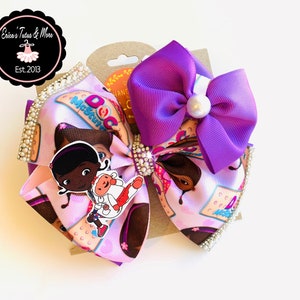 Doc McStuffins Inspired Hair Bow. Doc McStuffins Hair Bow. Doc McStuffins Bow.