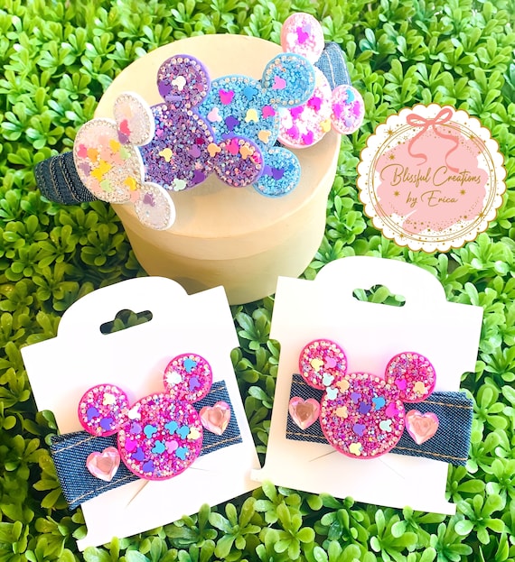 Mickey Mouse Inspired Denim Headband. Mickey Mouse Inspired  display picture 1