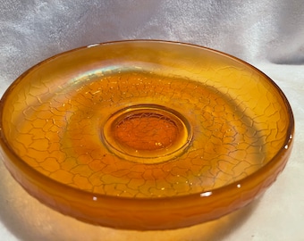 Vintage Carnival Glass Gold Bowl