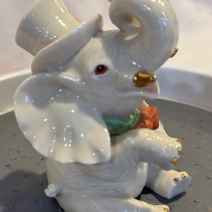 Vintage Lenox Porcelain Elephant with Pot of Gold