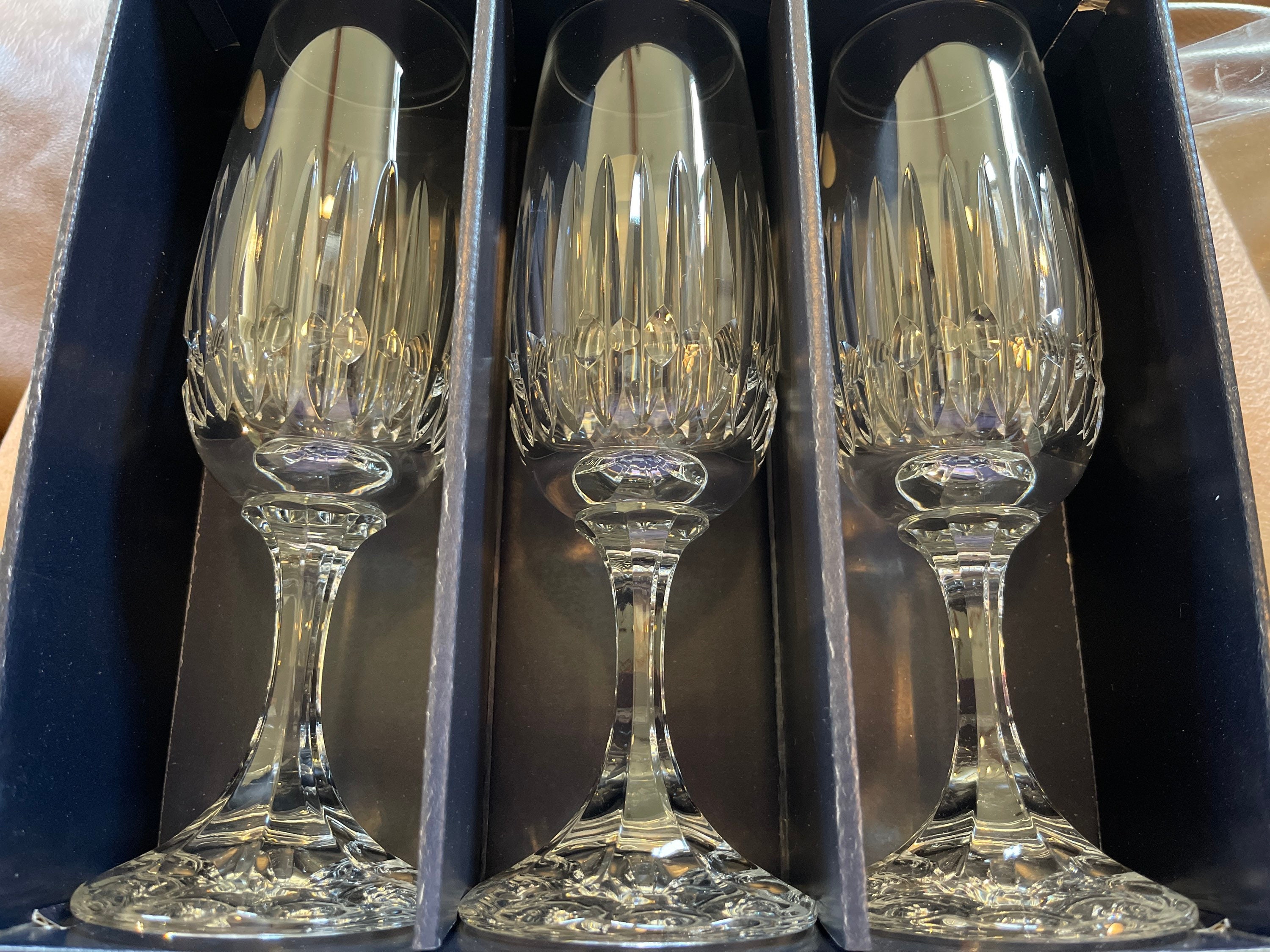 Vintage Zwiesel Glass Crystal Champagne Glasses Etsy