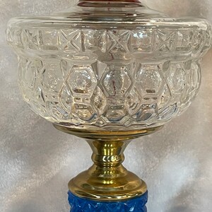 Vintage Kerosene Lamp/Lantern-Blue and Clear | Etsy