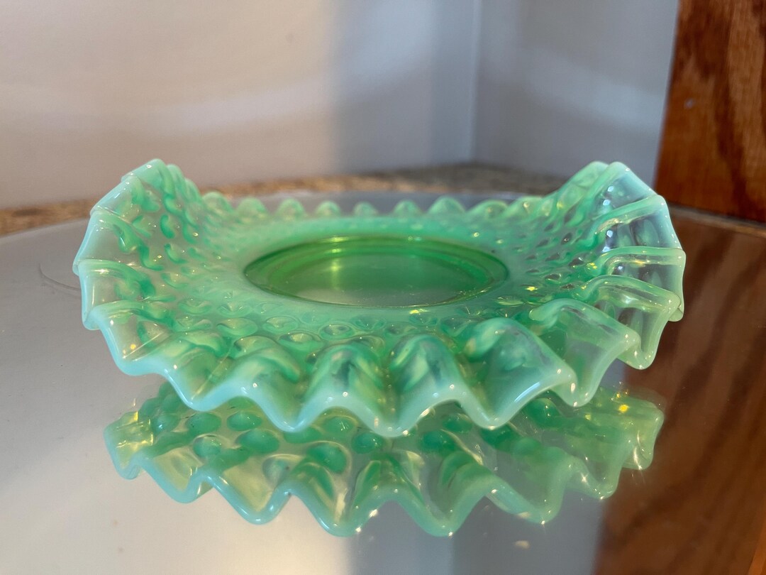 Vintage Fenton Opalescent Hobnail Candy Dish - Etsy