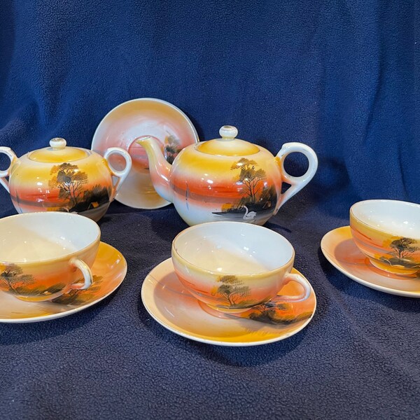Japanese Tea Set Etsy