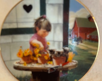 Vintage Miniature Zolan Plate “little Gardener” - Etsy