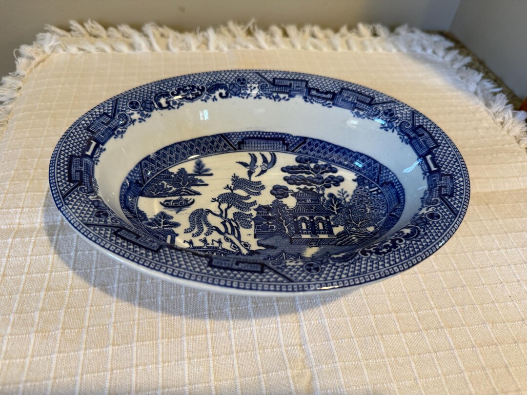 Antique Wood and Sons Woods Ware Willow Pattern Bowl - Etsy