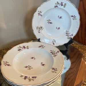 Vintage Porcelain Soup Bowls (4)