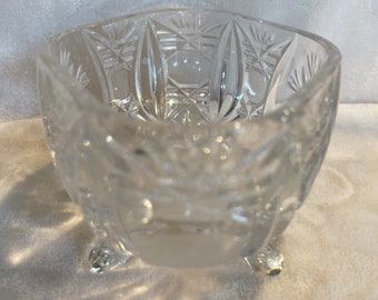 Vintage Lead Crystal Oval Bowl