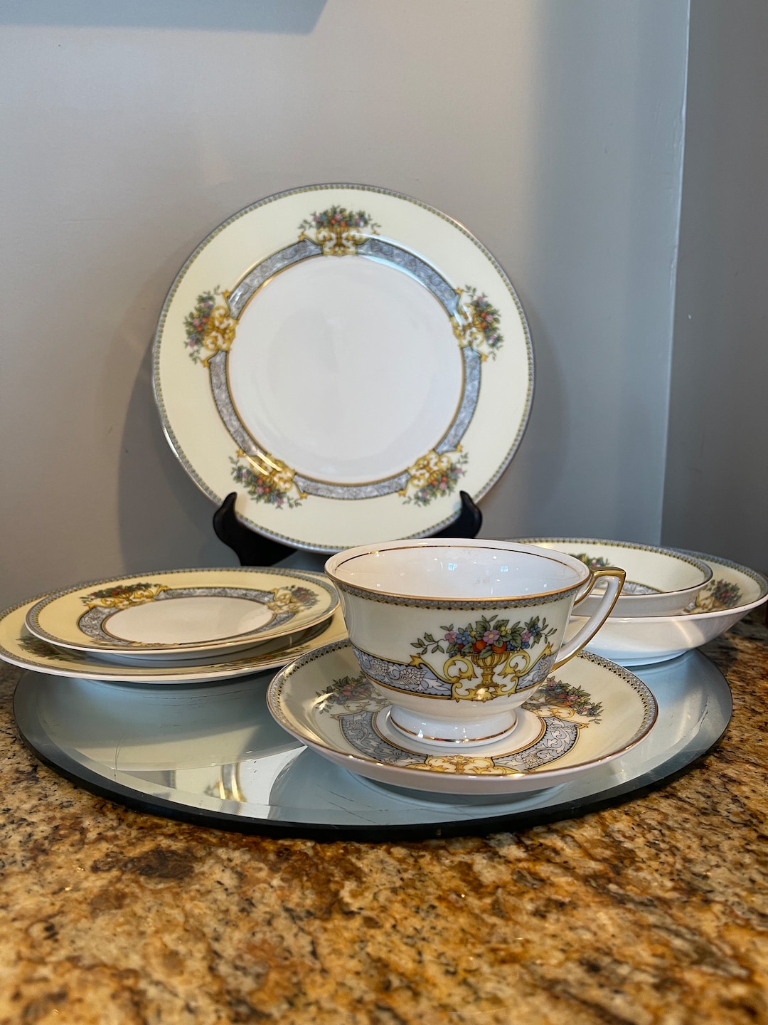 Vintage Hand Painted Meito China Set - Etsy