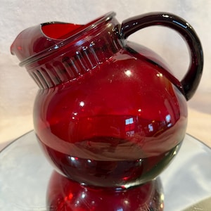 Vintage Anchor Hocking Ruby Red Pitcher